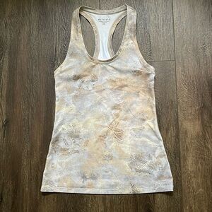 Athleta Gold Shimmer Tank Top